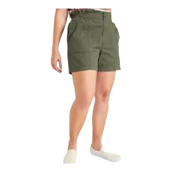 Old Navy High-Waisted Soft Utility Shorts Alpine Tundra Cotton Twill Plus 2X XXL - Picture 1 of 10